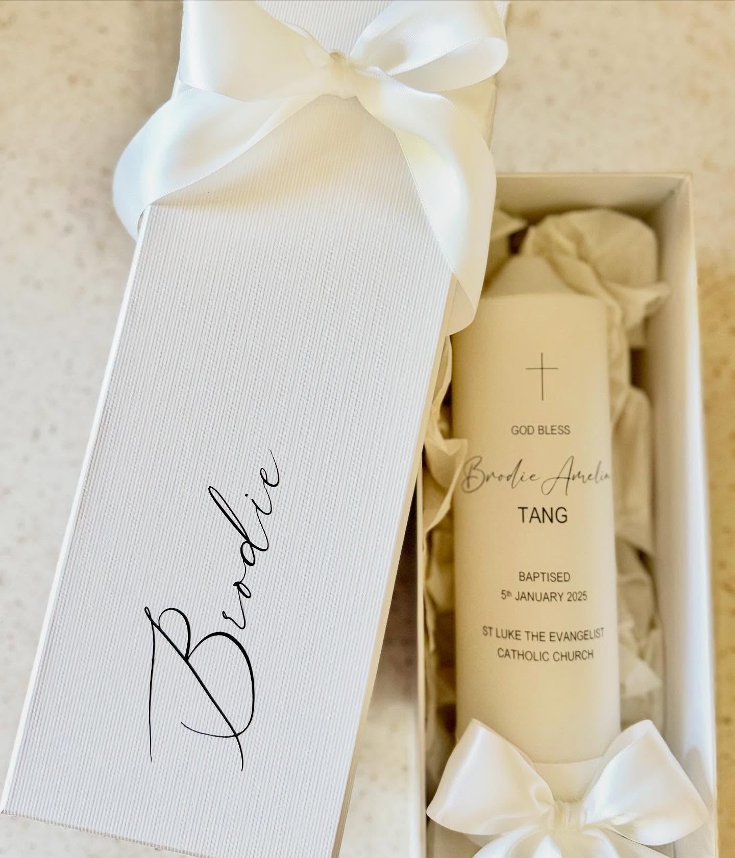 Baptism Candle & Box Set